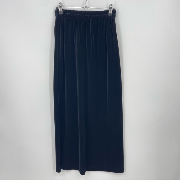 Hot Cotton by Marc Ware Women's Black Velvet Stretchy Maxi pencil Skirt Size S - Picture 1 of 7